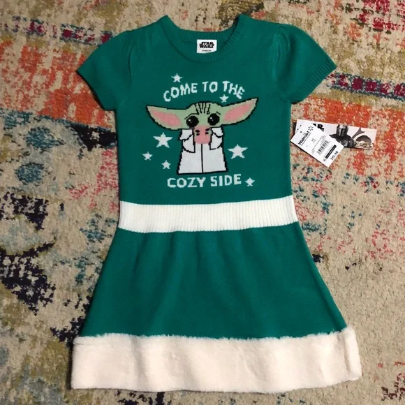 star wars christmas dress Star Wars | Dresses | Mandelorian The Child Star Wars Sweater Dress